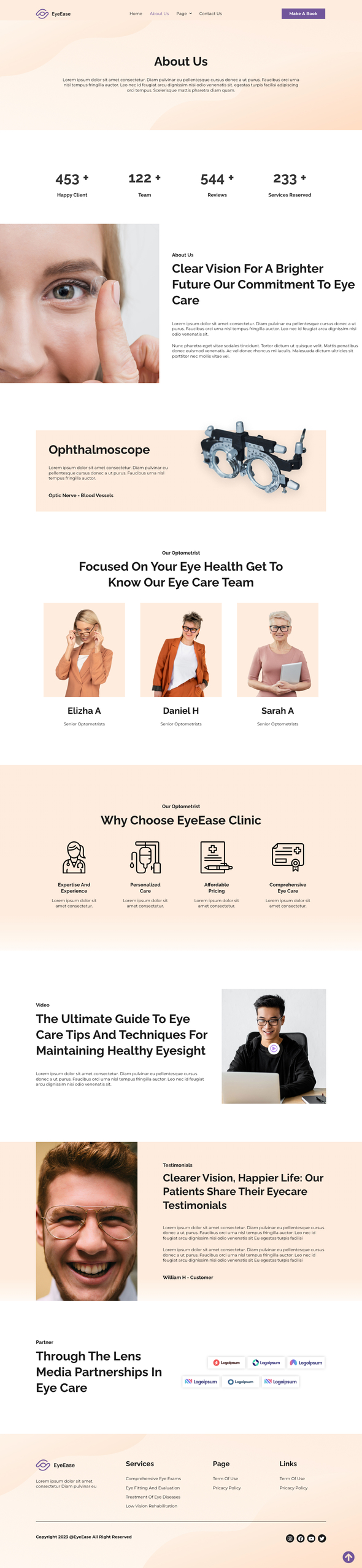 EyeEase Eyecare Clinic Template Kits by antstheme ThemeForest